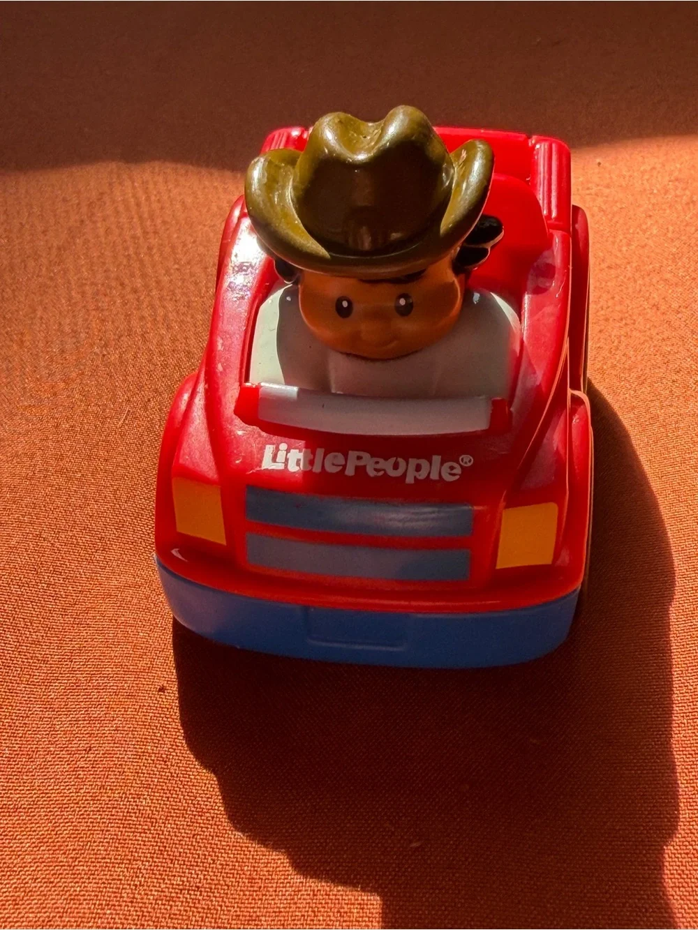 Fisher-Price Little People Red Pickup Truck with Cowboy Figure